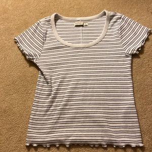 Navy stripped Abercrombie & Fitch Top